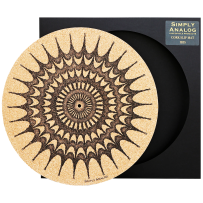 Simply Analog Corc Slip Mat (Iris) - Mata Gramofonowa z Korka (z Nadrukiem)