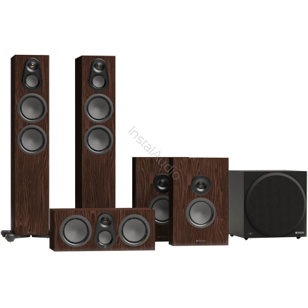 Monitor Audio Silver 300 5.1 AV System 8G (European Walnut / Orzech) - Zestaw Kolumn Kina Domowego 5.1