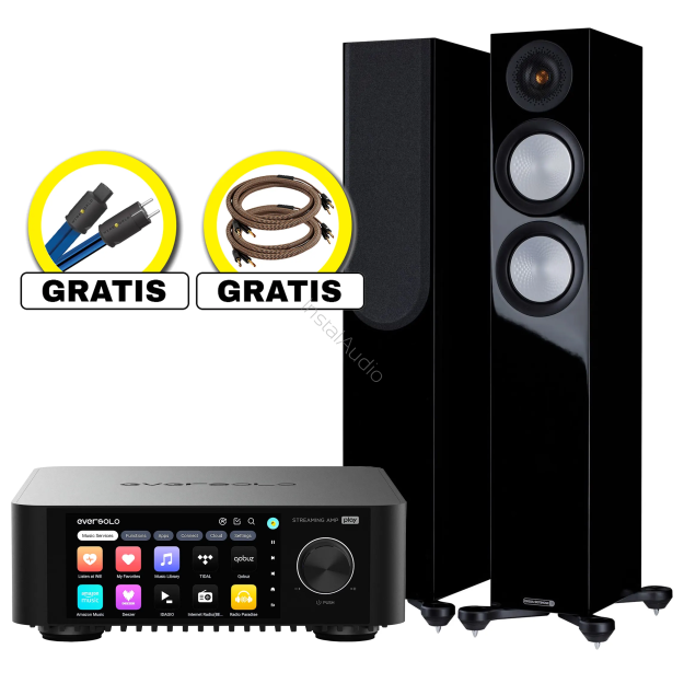 EverSolo PLAY / CD Edition + Monitor Audio Silver 200 7G (Gratis Proson i Wireworld) - Kompletny Zestaw Stereo (All-in-One) - Raty 20x0% - Darmowa dostawa od 100 zł - PayPo - Leasing - Odsłuchy Konin - Specjalna oferta!