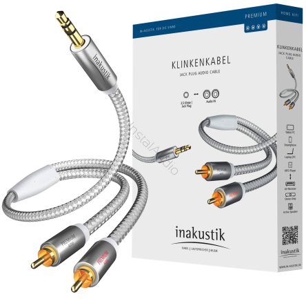 IN-AKUSTIK Premium MP3 JACK-RCA - 5.0m - mini Jack 3,5mm - 2RCA - Specjalne Kody Rabatowe - Instal Audio Konin