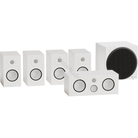 Monitor Audio Silver 50 5.1 AV System 8G (Satin White / Biały Satyna) - Zestaw Kolumn Kina Domowego 5.1