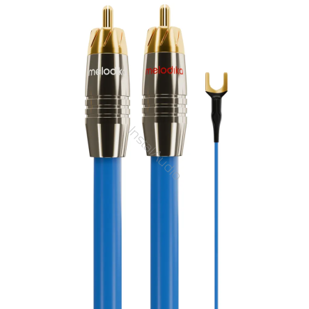 Melodika Sky Blue SBPH35 - 2x3.5m - Kabel gramofonowy 2xRCA - 2xRCA z żyłą uziemiającą