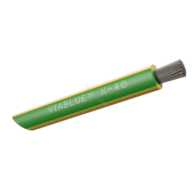 VIABLUE X-40 Silver Single Conductors (G / Green Yellow) - Przewód Zasilający (na metry)