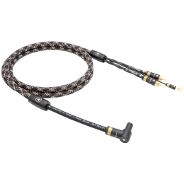 VIABLUE NF-S5 T8 5PIN DIN SME 90 UP / RCA (Cobra) - 1.0m - Przewód Gramofonowy (Kątowy 5PIN DIN SME skierowany do góry - 2RCA z żyłą uziemiającą)