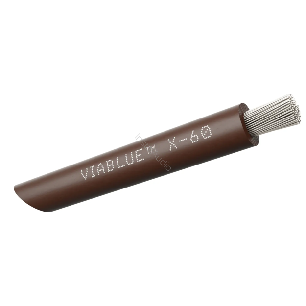 VIABLUE X-60 Silver Single Conductors (L / Brown) - Przewód Zasilający (na metry)