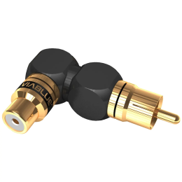 VIABLUE XS RCA Adapters 90° XL - Adapter Kątowy 1RCA (Wtyk) - 1RCA (Gniazdo)
