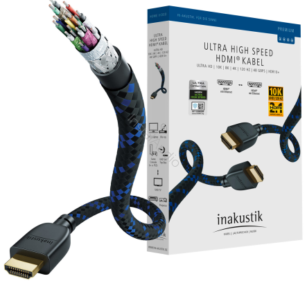 IN-AKUSTIK Premium HDMI 2.1 8K - 5.0m - Przewód HDMI - Raty 20x0% - Darmowa dostawa od 50 zł - PayPo - Leasing - Odsłuchy Konin - Specjalna oferta!