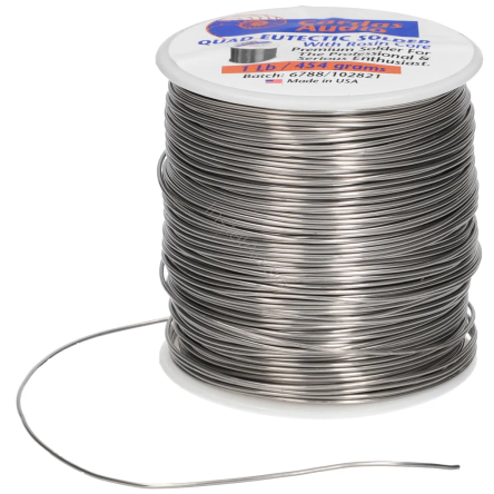 Cardas Quad Eutectic Solder (Rosin Core) - 1lb (450g) - Pełna rolka 125m - Najnowsza wersja Rosin Core - Cyna lutownicza ze srebrem