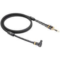VIABLUE NF-S5 T8 5PIN DIN SME 90 DOWN / RCA (Black) - 1.5m - Przewód Gramofonowy (Kątowy 5PIN DIN SME skierowany do dołu - 2RCA z żyłą uziemiającą)