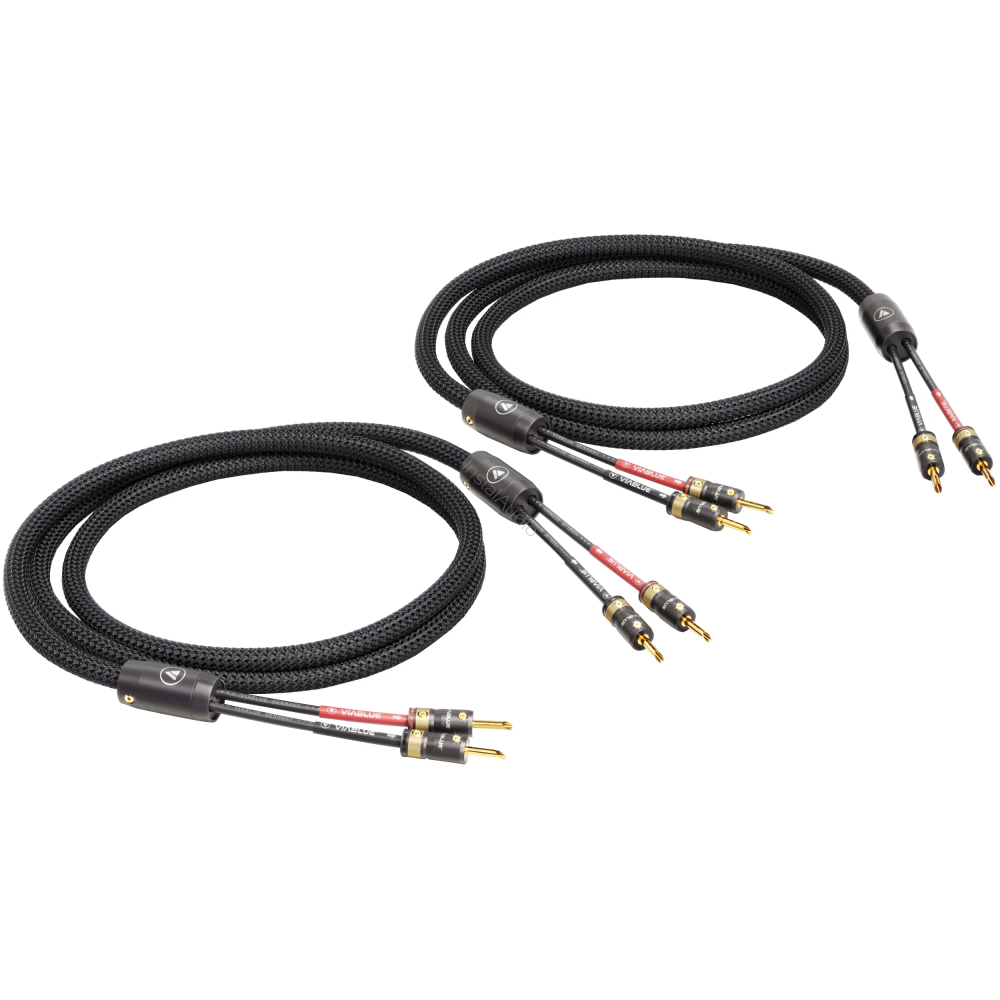 Cable De Altavoz Viablue SC-2 Silver Single-Wire - Conectores Banana Chapados En Oro, 3 M, Hecho En Alemania