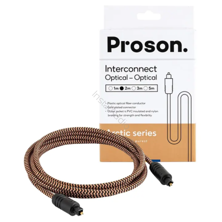 PROSON Arctic Series Optical Cable  - 2.0m - (AROPT2) - Przewód optyczny (Toslink) - Raty 20x0% - Darmowa dostawa od 50 zł - PayPo - Leasing - Odsłuchy Konin - Specjalna oferta!