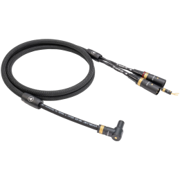 VIABLUE NF-S5 T8 5PIN DIN SME 90 UP / XLR (Black) - 2.0m - Przewód Gramofonowy (Kątowy 5PIN DIN SME skierowany do góry - 2XLR z żyłą uziemiającą)