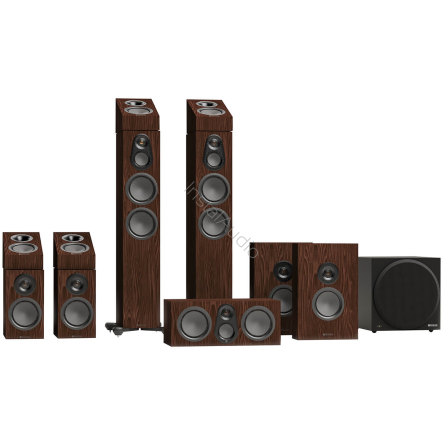 Monitor Audio Silver 300 7.1.4 AV System 8G (European Walnut / Orzech) - Zestaw Kolumn Kina Domowego 7.1.4
