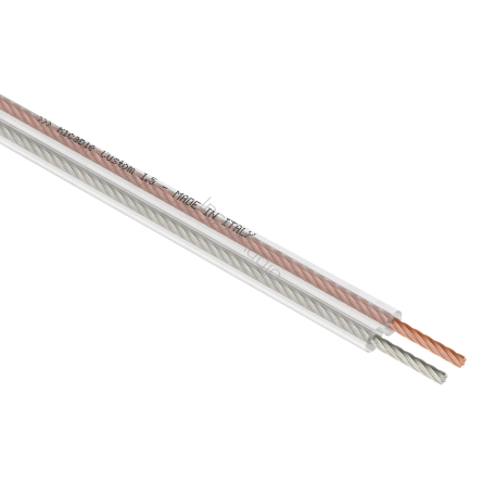 Ricable Custom Speaker 1.5 - 2 x 1.5 mm² - Przewód Głośnikowy (na metry) - Miedź OFC 99.999%