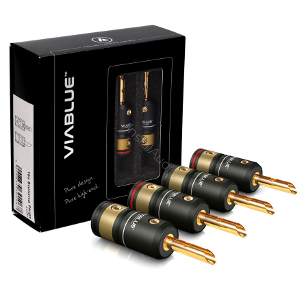 VIABLUE T8 Banana Plugs - Wtyki bananowe - Raty 20x0% - Darmowa dostawa od 50 zł - PayPo - Leasing - Odsłuchy Konin - Specjalna oferta!