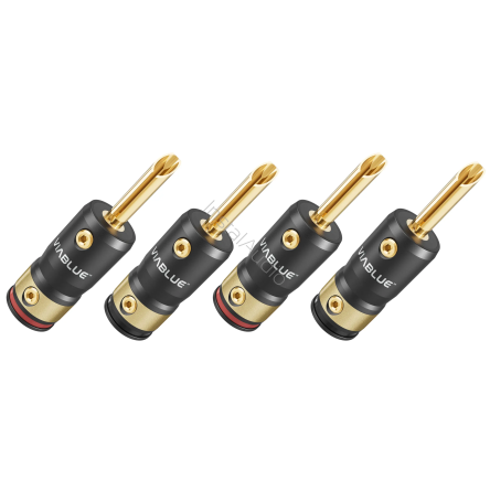 VIABLUE T8 Banana Plugs - Wtyki Bananowe (4 szt.) - Raty 20x0% - Darmowa dostawa od 50 zł - PayPo - Leasing - Odsłuchy Konin - Specjalna oferta!