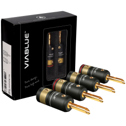 VIABLUE T8 Banana Plugs - Wtyki Bananowe (4 szt.) - Raty 20x0% - Darmowa dostawa od 50 zł - PayPo - Leasing - Odsłuchy Konin - Specjalna oferta!