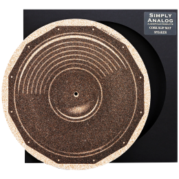 Simply Analog Corc Slip Mat (Speaker) - Mata Gramofonowa z Korka (z Nadrukiem)