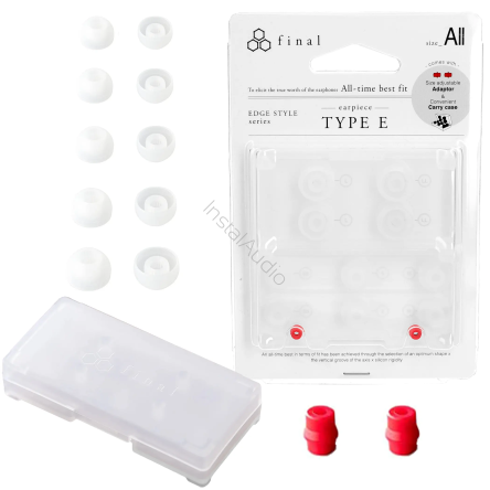 Final Audio Earpiece Type E (Size All) Clear - Tipsy, Gumki, Wkładki do słuchawek