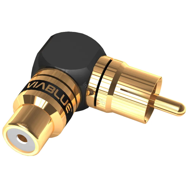 VIABLUE XS RCA Adapters 90° S - Adapter Kątowy 1RCA (Wtyk) - 1RCA (Gniazdo) - Raty 20x0% - Darmowa dostawa od 100 zł - PayPo - Leasing - Odsłuchy Konin - Specjalna oferta!