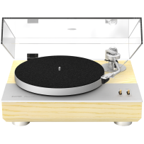Unitra Gramofon z napędem bezpośrednim GSH-801 Edmund Classic Edition (Srebrny / Jasny jesion / Mosiądz)