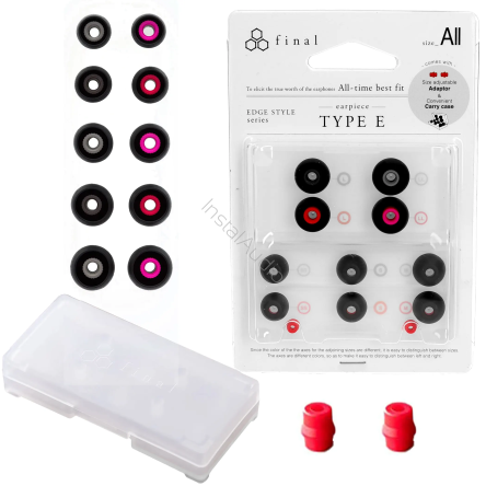 Final Audio Earpiece Type E (Size All) Black - Tipsy, Gumki, Wkładki do słuchawek