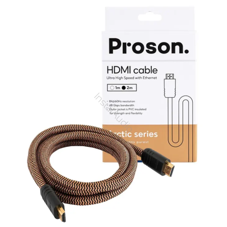 PROSON Arctic Series HDMI Cable - 8/4K - 2.0m - (ARHDMI2) - Przewód HDMI 2.1 - Raty 20x0% - Darmowa dostawa od 50 zł - PayPo - Leasing - Odsłuchy Konin - Specjalna oferta!