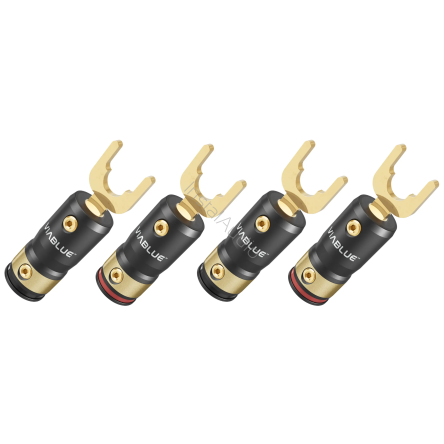 VIABLUE T8 Spades Plugs - Wtyki Widełkowe (4 szt.) - Raty 20x0% - Darmowa dostawa od 50 zł - PayPo - Leasing - Odsłuchy Konin - Specjalna oferta!