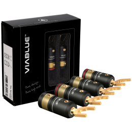 VIABLUE T8 Spades Plugs - Wtyki Widełkowe (4 szt.) - Raty 20x0% - Darmowa dostawa od 50 zł - PayPo - Leasing - Odsłuchy Konin - Specjalna oferta!