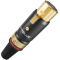 VIABLUE T8 XLR Jack (Red) - Wtyk XLR żeński (25 szt.)