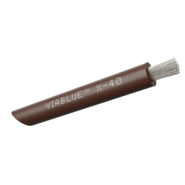 VIABLUE X-40 Silver Single Conductors (L / Brown) - Przewód Zasilający (na metry)