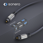 Sonero (PureLink) Premium Optical S/PDIF Toslink - 3.0m (SOC100-030) - Raty 20x0% - Darmowa dostawa od 100 zł - PayPo - Leasing - Odsłuchy Konin - Specjalna oferta! - 4