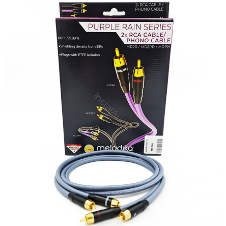 Melodika Gunmetal MD2R07G - 2x0.75m - 2RCA-2RCA - Raty 20x0% - Darmowa dostawa od 50 zł - PayPo - Leasing - Odsłuchy Konin - Specjalna oferta!