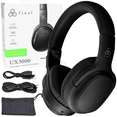 Final Audio UX3000 - Bezprzewodowe słuchawki Bluetooth 5.0 z ANC - Raty 20x0% - Darmowa dostawa od 50 zł - PayPo - Leasing - Odsłuchy Konin - Specjalna oferta!