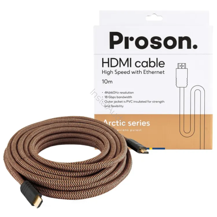 PROSON Arctic Series HDMI cable - 4k - 10.0m - (ARHDMI10) - Przewód HDMI 2.1 - Raty 20x0% - Darmowa dostawa od 50 zł - PayPo - Leasing - Odsłuchy Konin - Specjalna oferta!