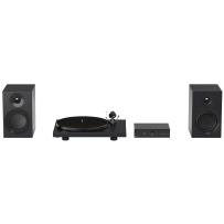 Pro-ject Colourful Audio System E (Satin Black / Czarny Satyna) - Kompletny Gramofonowy Zestaw Stereo - Raty 20x0% - Darmowa dostawa od 100 zł - PayPo - Leasing - Odsłuchy Konin - Specjalna oferta!