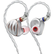 FiiO FH5s (Silver / Srebrny) -  Półotwarte słuchawki IEM - Raty 20x0% - Darmowa dostawa od 50 zł - PayPo - Leasing - Odsłuchy Konin - Specjalna oferta! - 2