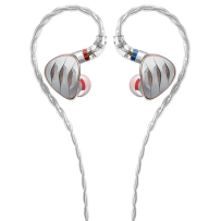 FiiO FH5s (Silver / Srebrny) -  Półotwarte słuchawki IEM - Raty 20x0% - Darmowa dostawa od 100 zł - PayPo - Leasing - Odsłuchy Konin - Specjalna oferta!