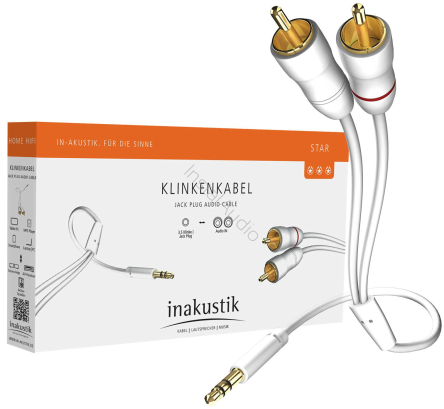 IN-AKUSTIK Star MP3 JACK-RCA - 0.5m - mini Jack 3,5mm - 2RCA - Raty 20x0% - Darmowa dostawa od 50 zł - PayPo - Leasing - Odsłuchy Konin - Specjalna oferta!