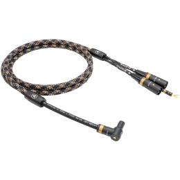 VIABLUE NF-S5 T8 5PIN DIN SME 90 UP / XLR (Cobra) - 2.0m - Przewód Gramofonowy (Kątowy 5PIN DIN SME skierowany do góry - 2XLR z żyłą uziemiającą)