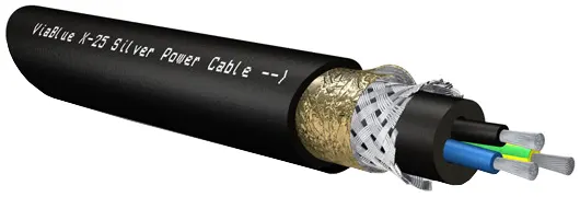 The X-25 Silver power cable from VIABLUE™ features conductors made of silver-plated OFC copper for optimal signal transmission.
