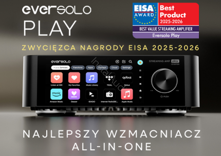 EverSolo PLAY zdobywa nagrodę EISA 2025-2026 jako najlepszy Wzmacniacz All-in-One w segmencie budżetowym na rynku