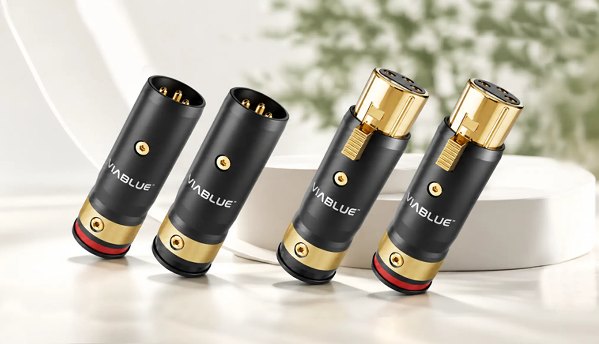 VIABLUE T8 XLR XL Plug Black / Red - VIABLUE T8 XLR XL Jack Black / Red
