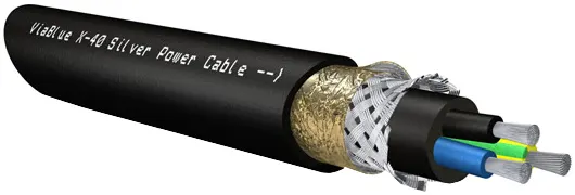 The X-25 Silver power cable from VIABLUE™ features conductors made of silver-plated OFC copper for optimal signal transmission.